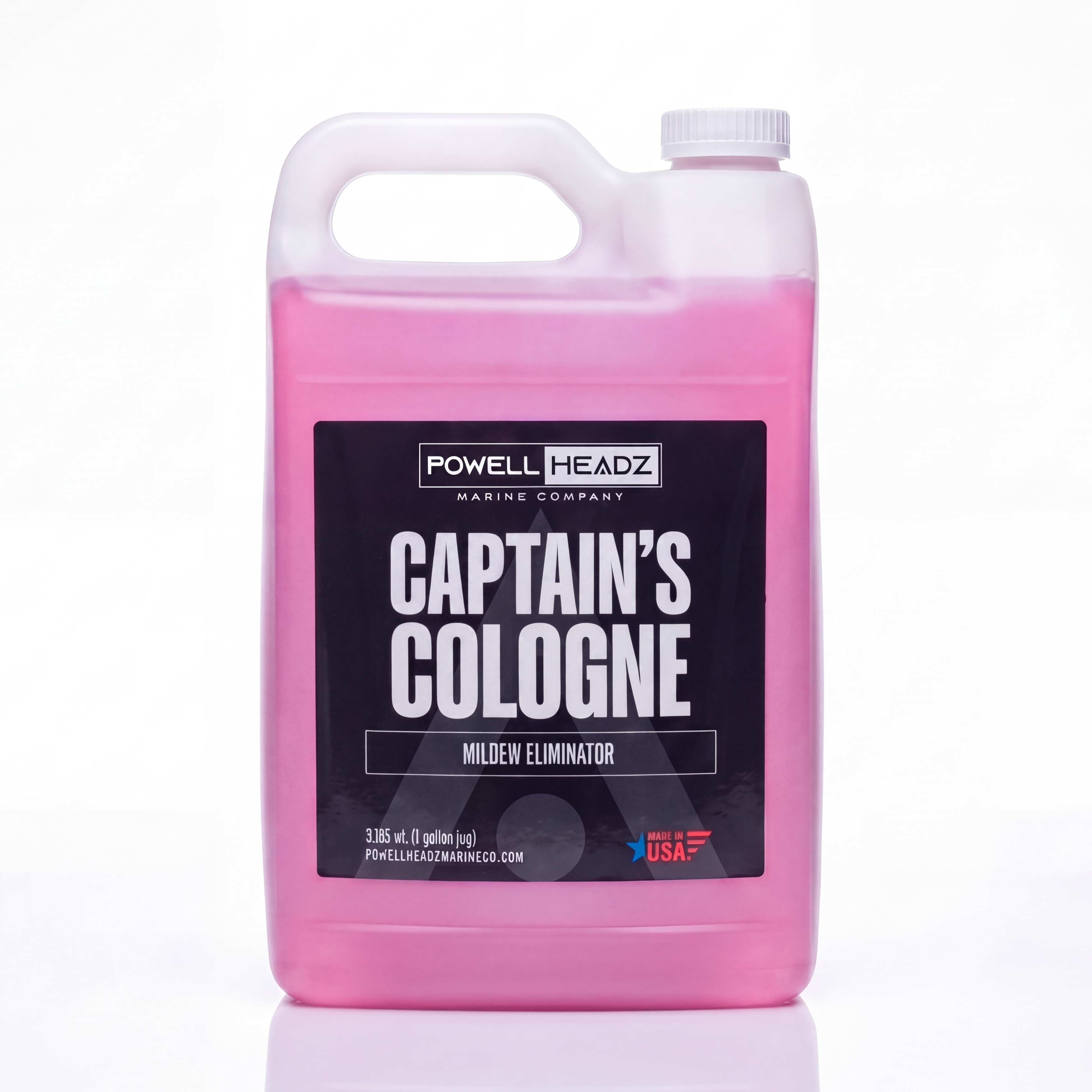 cologne with white container and fishing net Powell Headz Captain’s Cologne 1-Gallon Jug