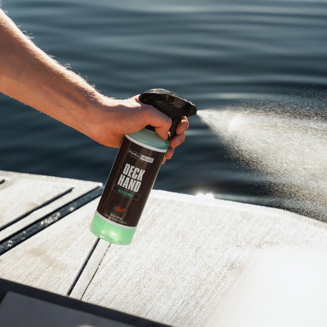 Dirty foam gator-step deck before Deck Hand
