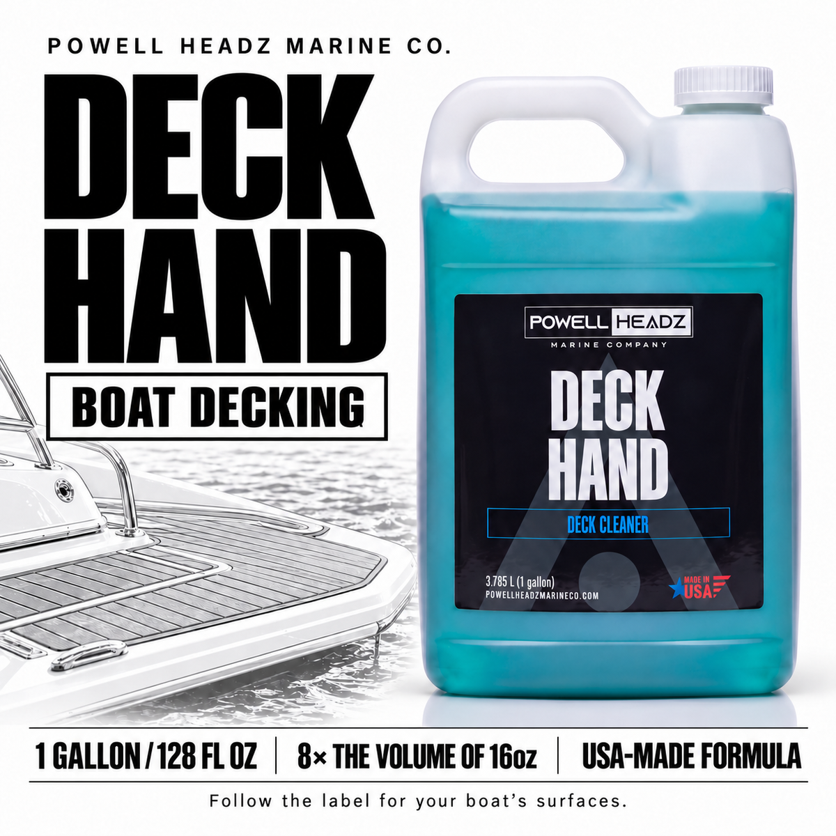 Deck Hand 1-gallon product infographic
